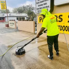 Commercial concrete cleaning