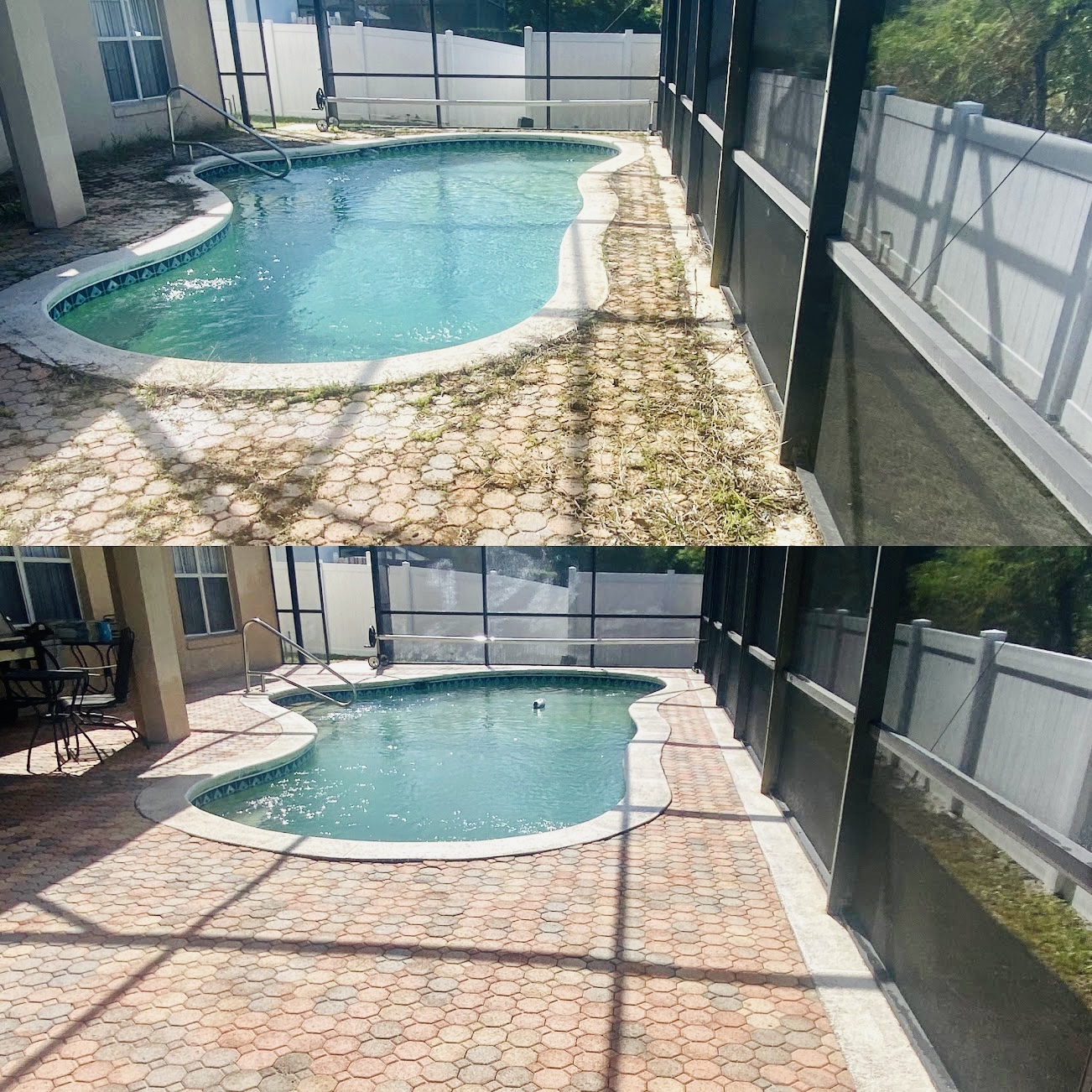 Beautiful pavers we clean in clermont Florida