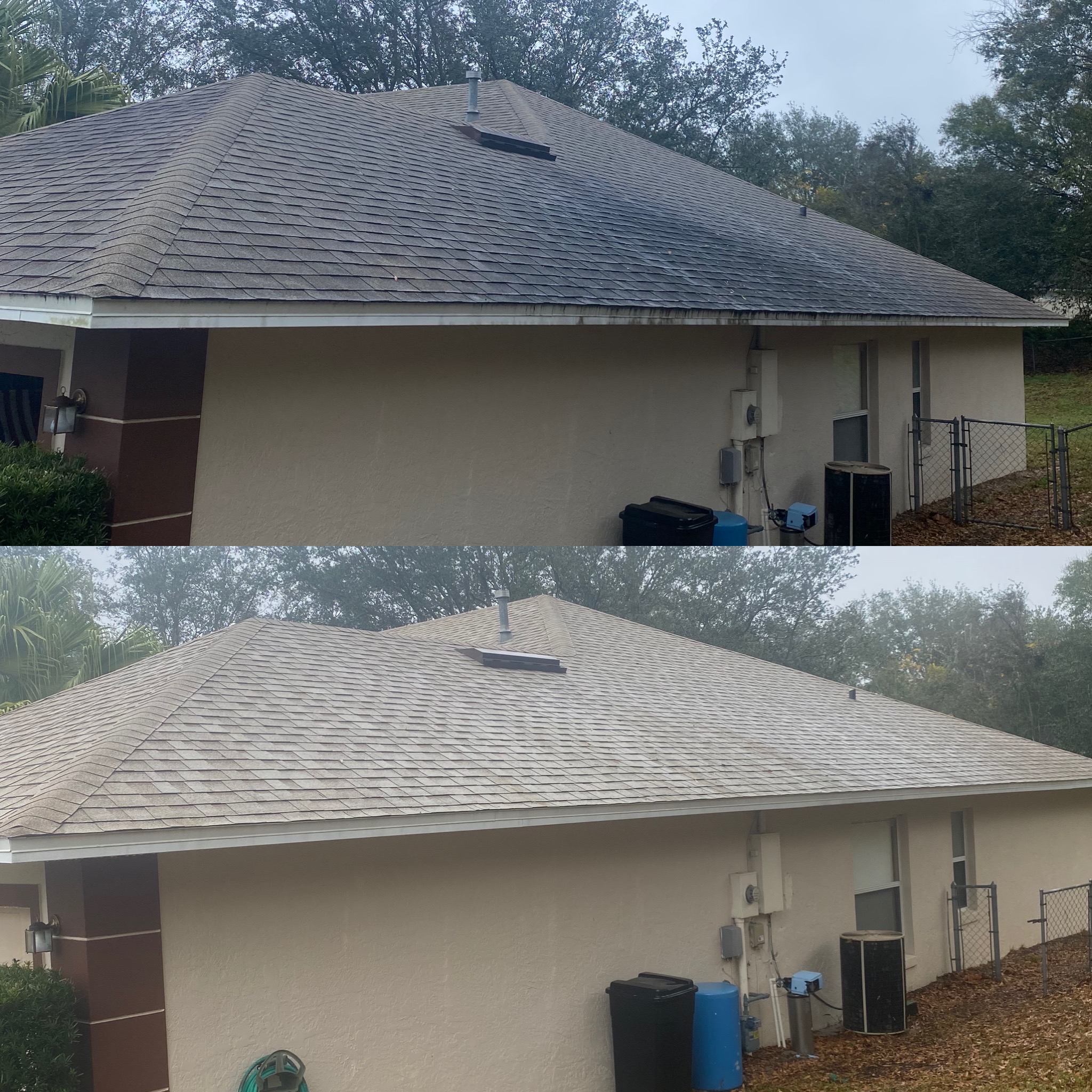 Roof Cleaning Before and After Pictures