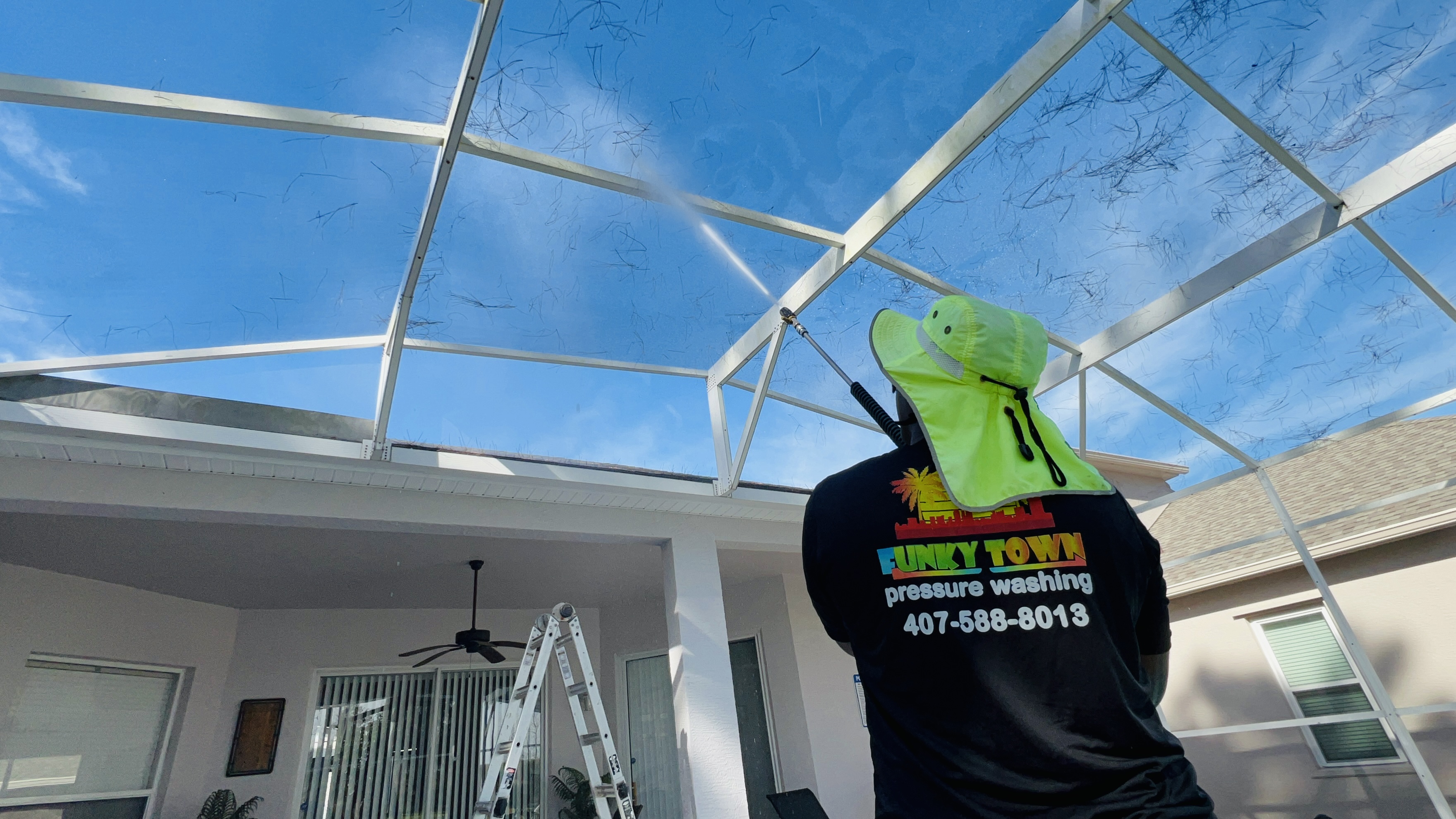 Screen Enclosure and Massive Pine Needle Remover in Davenport Florida!