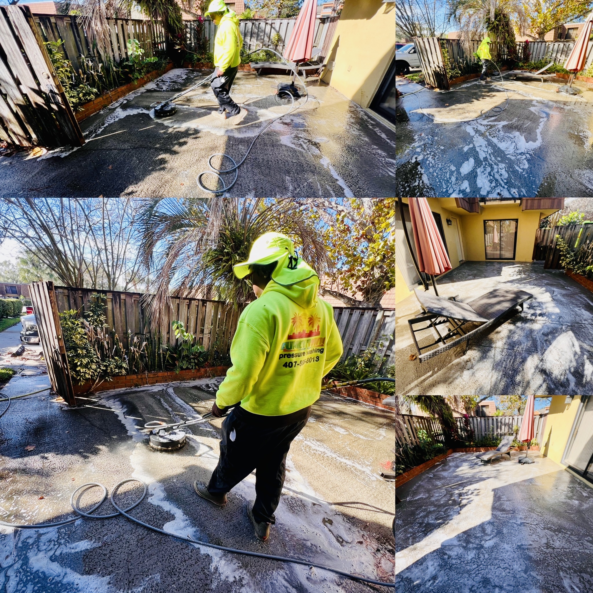 Small Patio Entrance Cleaning 